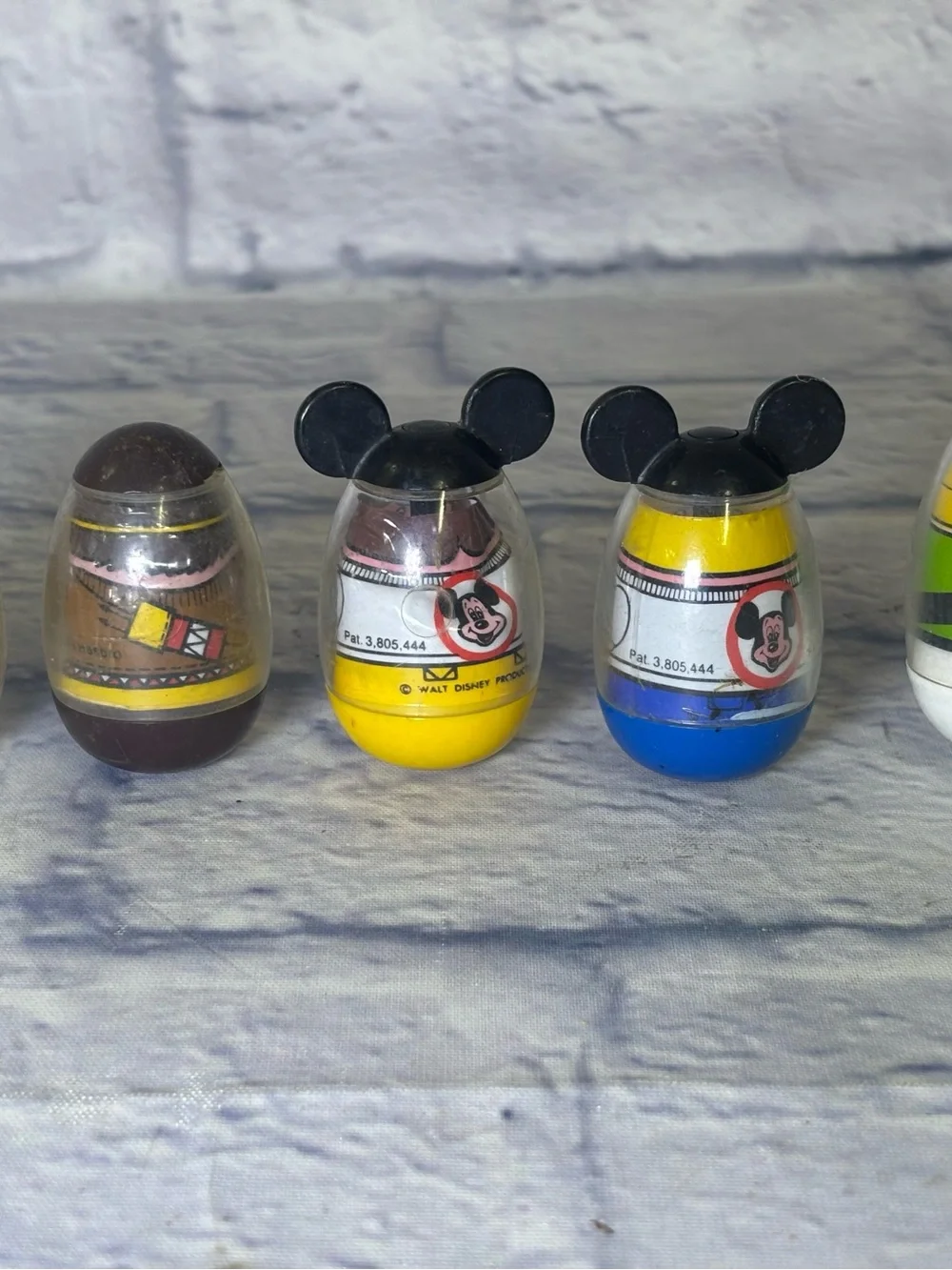 Vintage 70 80s Weeble Wobbles Mickey Mouse Club House Weebles Mickey Billy Karen